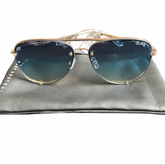 Quay Australia High Key Mini Rimless Sunglasses - Picture 8 of 9